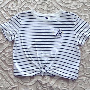 Nautical Crop Top
